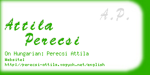 attila perecsi business card